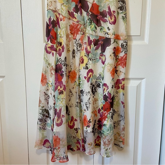 Sundance 100% Silk Floral Midi Length Sleeveless Summer Dress Size 6 Flaw - Picture 5 of 13